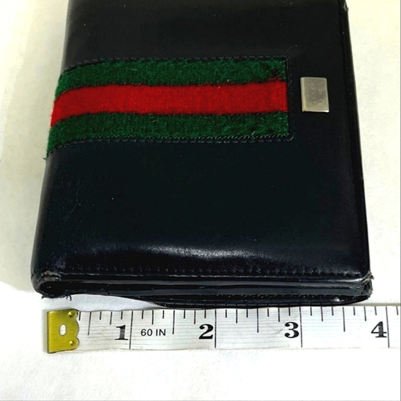 Gucci ®️ Ladies' Sherry Line Trifold Leather Wallet Pre-owned - Picture 4 of 13